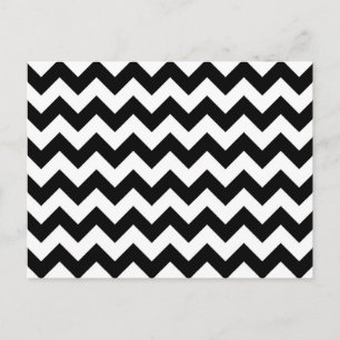 Cartão Postal Zigzag preto e branco