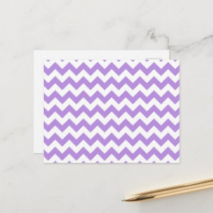 Cartão Postal Zigzag Roxo, Chevron Roxo, Padrão Geométrico