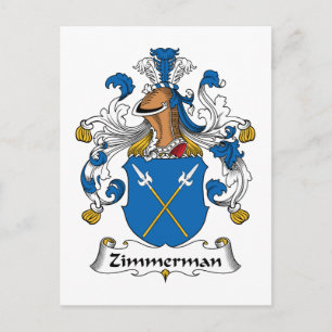 Cartão Postal Zimmerman Family Crest