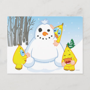 Cartão Postal Zingoz Snowman