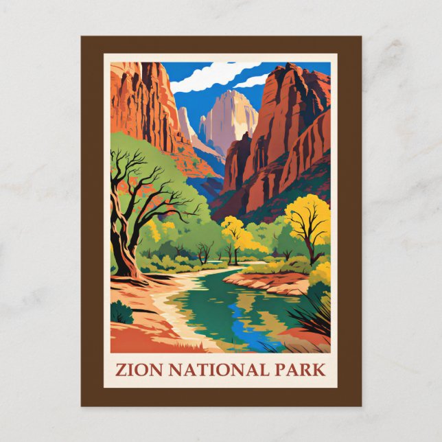 Cartão Postal Zion National Park, Utah, (Frente)