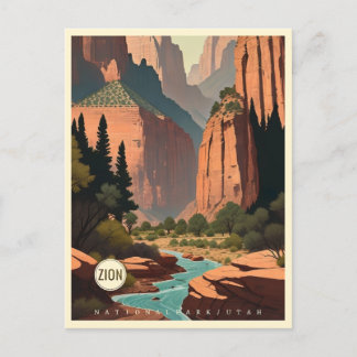 Cartão Postal Zion National Park Utah