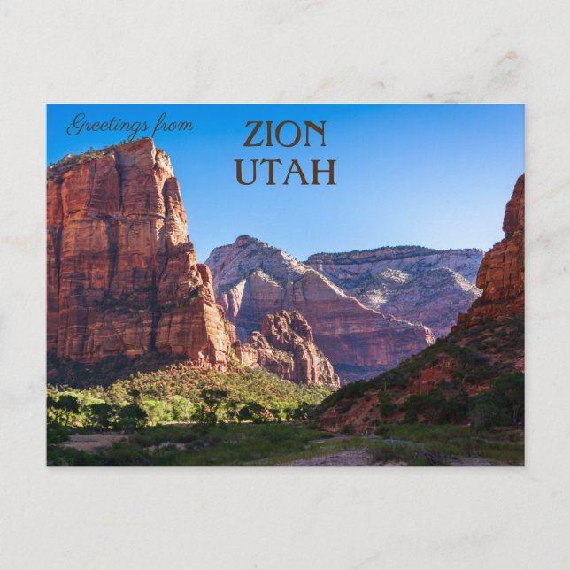 Cartão Postal Zion National Park - Utah (Frente)
