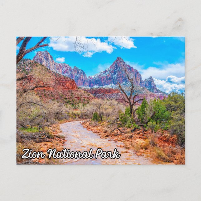 Cartão Postal Zion National Park, Utah, Estados Unidos (Frente)