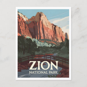 Cartão Postal Zion National Park Vintage