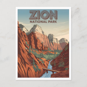Cartão Postal Zion National Park Vintage