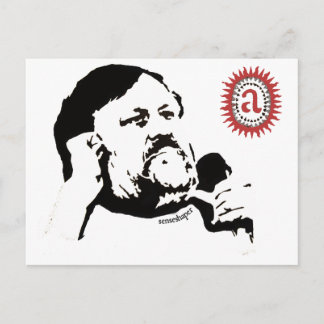 Cartão Postal Zizek contemplando o assunto petição a: A camiseta