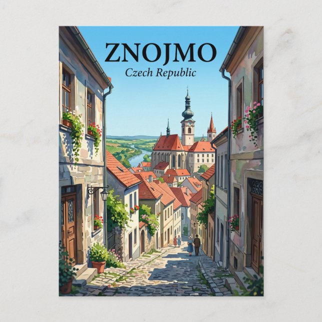 Cartão Postal Znojmo República Tcheca (Frente)