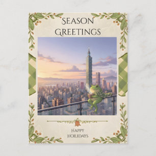 Cartão Postal Zochi o Sapo Viajante no Chá da Tarde em Taipei 10