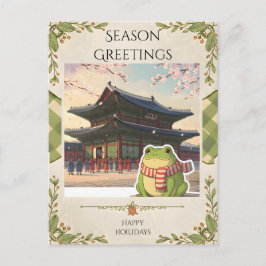 Cartão Postal Zochi o Sapo Viajante no Palácio Gyeongbokgung