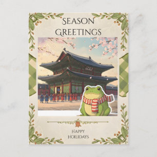 Cartão Postal Zochi o Sapo Viajante no Palácio Gyeongbokgung
