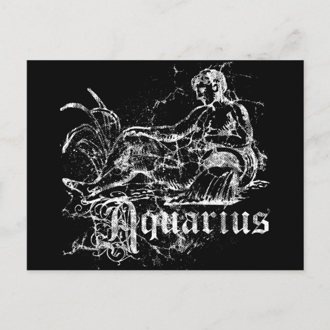 Cartão Postal Zodiac Aquarius (Frente)