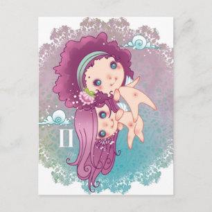 Cartão Postal Zodiac gémeaux gemini