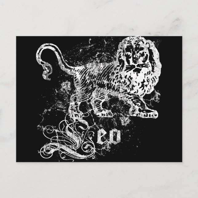 Cartão Postal Zodiac Leo (Frente)