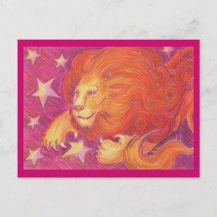 Cartão postal Zodiac Leo