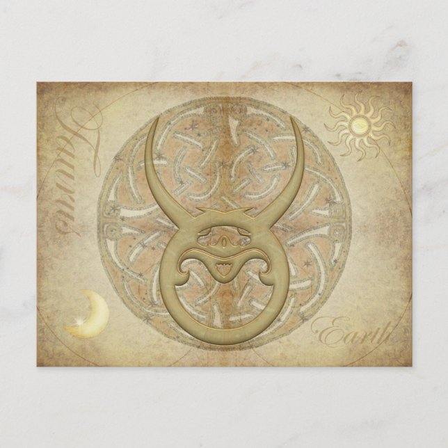 Cartão postal Zodiac - Sinal Taurus (Frente)