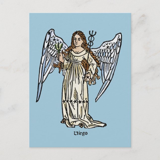 Cartão Postal Zodiac: Virgo, 1482 (Frente)