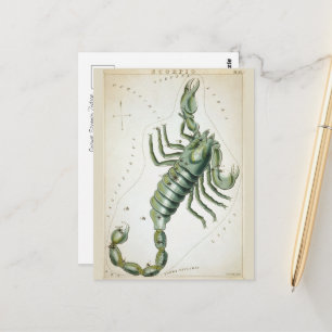 Cartão Postal Zodíaco Escorpião Cósmico