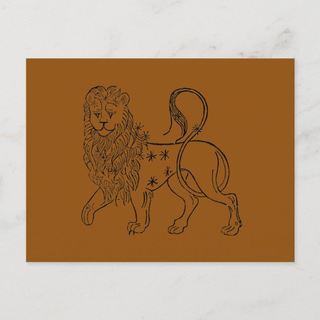 Cartão Postal Zodíaco: Leo, 1494 (Frente)
