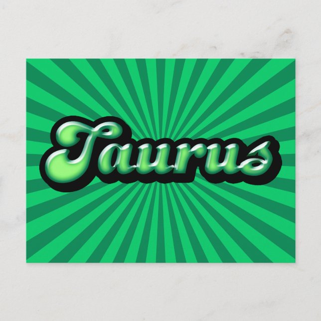 Cartão Postal Zodíaco Retrô Touro (Frente)