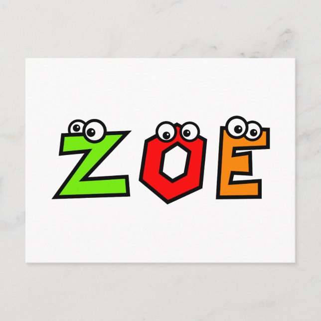 Cartão Postal Zoe (Frente)