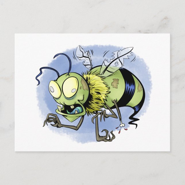 Cartão Postal Zom-bee ( Zombie Bee ) (Frente)