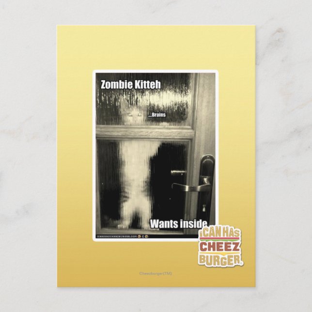 Cartão Postal Zombi Kitteh (Frente)