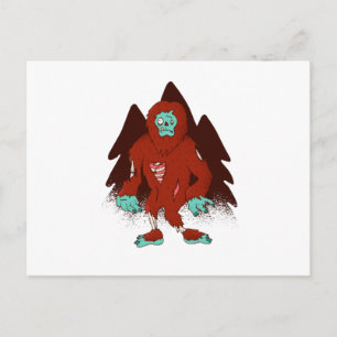 Cartão Postal Zombie Bigfoot