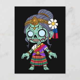 Cartão Postal Zombie cambojano bonito