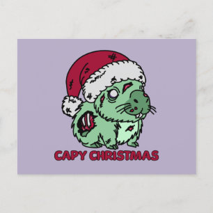 Cartão Postal Zombie Capybara Natal