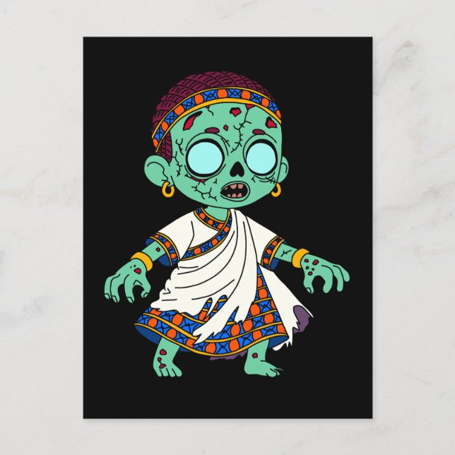Cartão Postal Zombie Congolês Gelês (Frente)