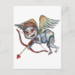 Cartão Postal Zombie Cupid