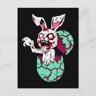 Cartão Postal Zombie Easter Bunny