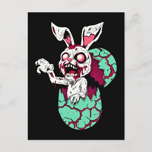 Cartão Postal Zombie Easter Bunny (Frente)