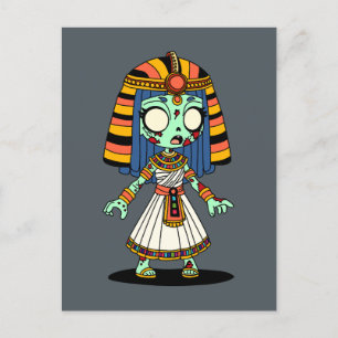 Cartão Postal Zombie Egípcia Bonita