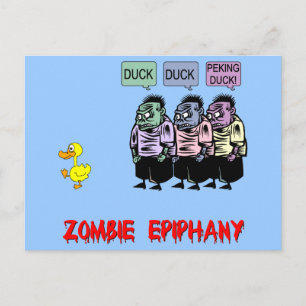 Cartão Postal Zombie engraçado