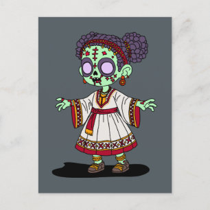 Cartão Postal Zombie etíope-cuta