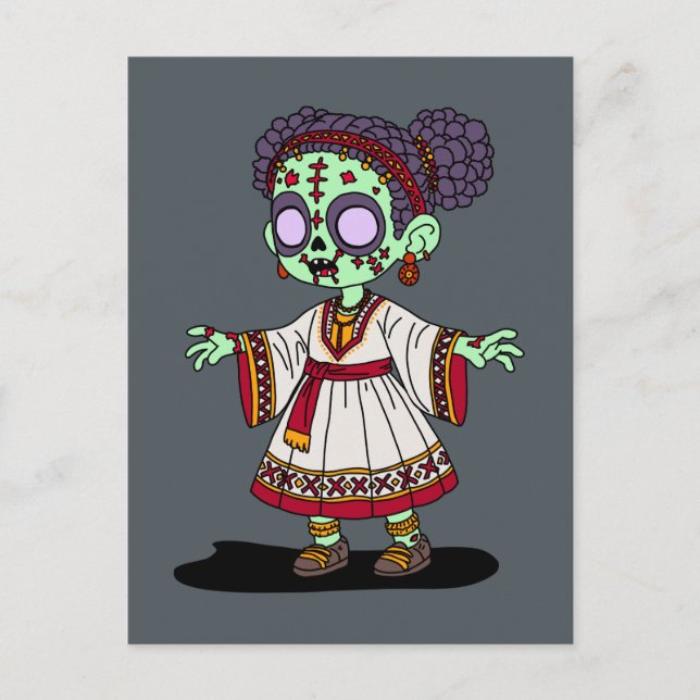 Cartão Postal Zombie etíope-cuta (Frente)