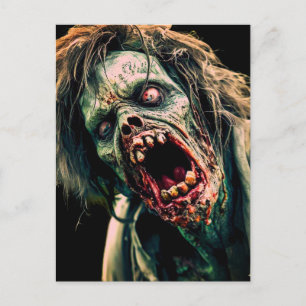 Cartão Postal Zombie gritando