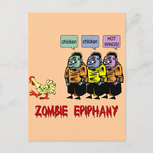 Cartão Postal Zombie Halloween (Frente)