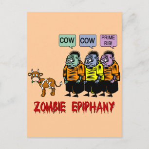 Cartão Postal Zombie Halloween