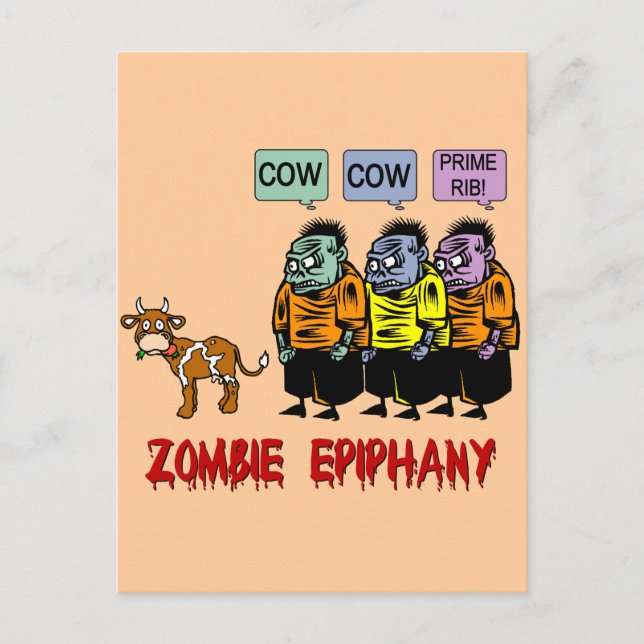 Cartão Postal Zombie Halloween (Frente)