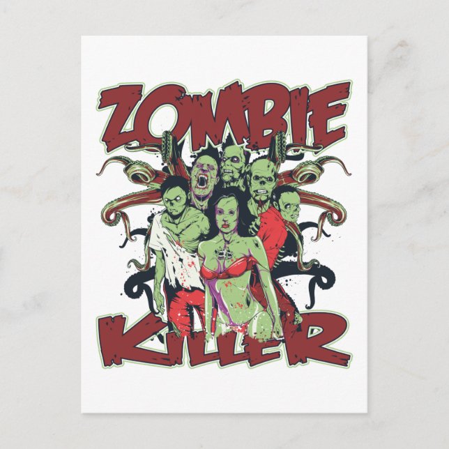 Cartão Postal Zombie Killer (Frente)
