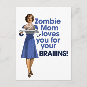 Cartão Postal Zombie Mãe