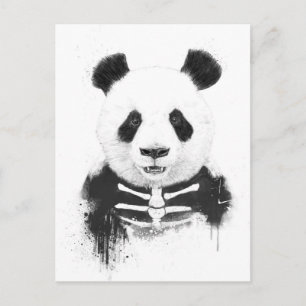 Cartão Postal Zombie Panda