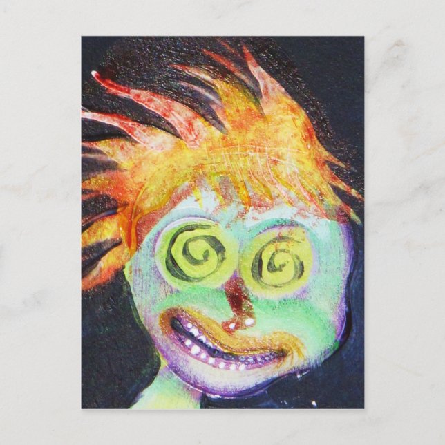 Cartão Postal Zombie POP Art (Frente)