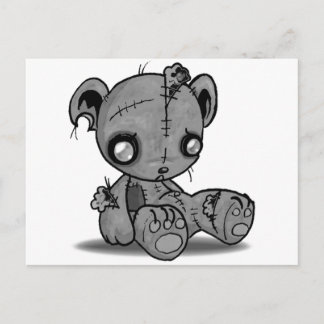 Cartão Postal Zombie Teddy Bear