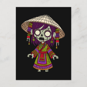 Cartão Postal Zombie vietnamita bonita