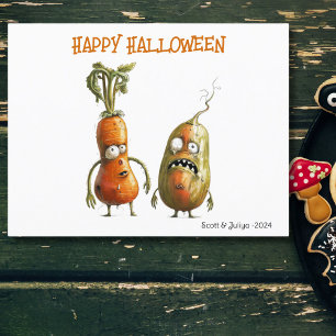Cartão Postal Zombie zeggie Halloween engraçado