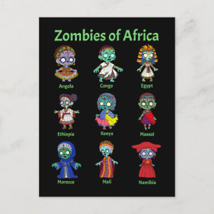Cartão Postal Zombies da África